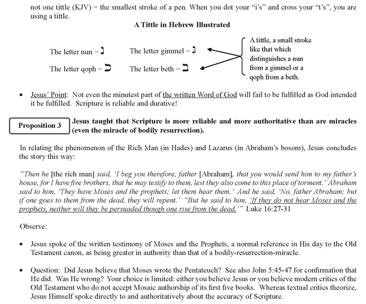 THE BIBLE’S WITNESS TO ITSELF: Part 1, The Testimony of Jesus